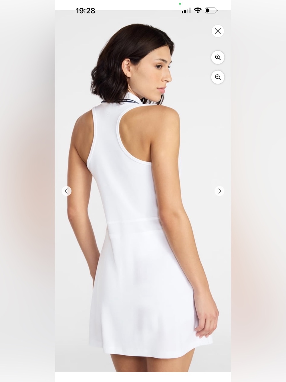 Avia White Sleeveless Zip-Front Golf Dress with Contrast Collar - Picture 4 of 7